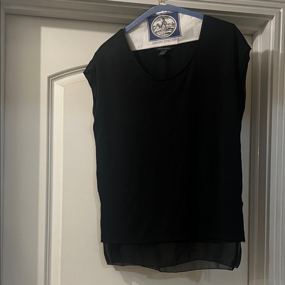 Banana Republic Black Sleeveless Blouse